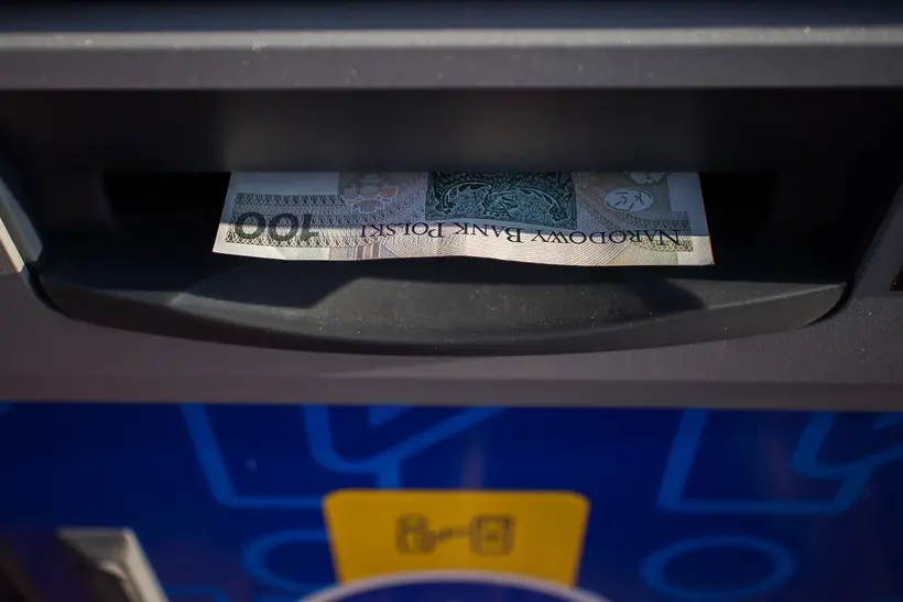 A cryptocurrency ATM kiosk inside a retail location