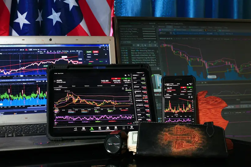 Someone reviewing cryptocurrency information on a screen